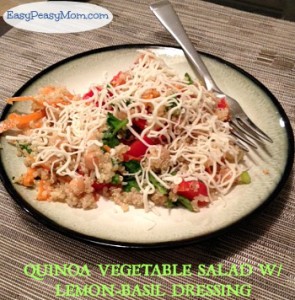 Quinoa Vegetable Salad w- Lemon Basil Dressing