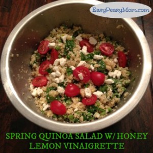 Spring Quinoa Salad w/ Honey Lemon Vinaigrette