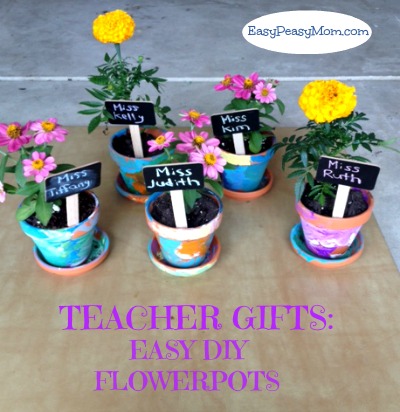 Teacher Gifts DIY Flowerpots