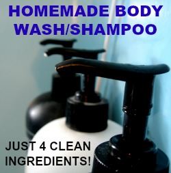 Homemade Body Wash/Shampoo With Just 4 Clean Ingredients!